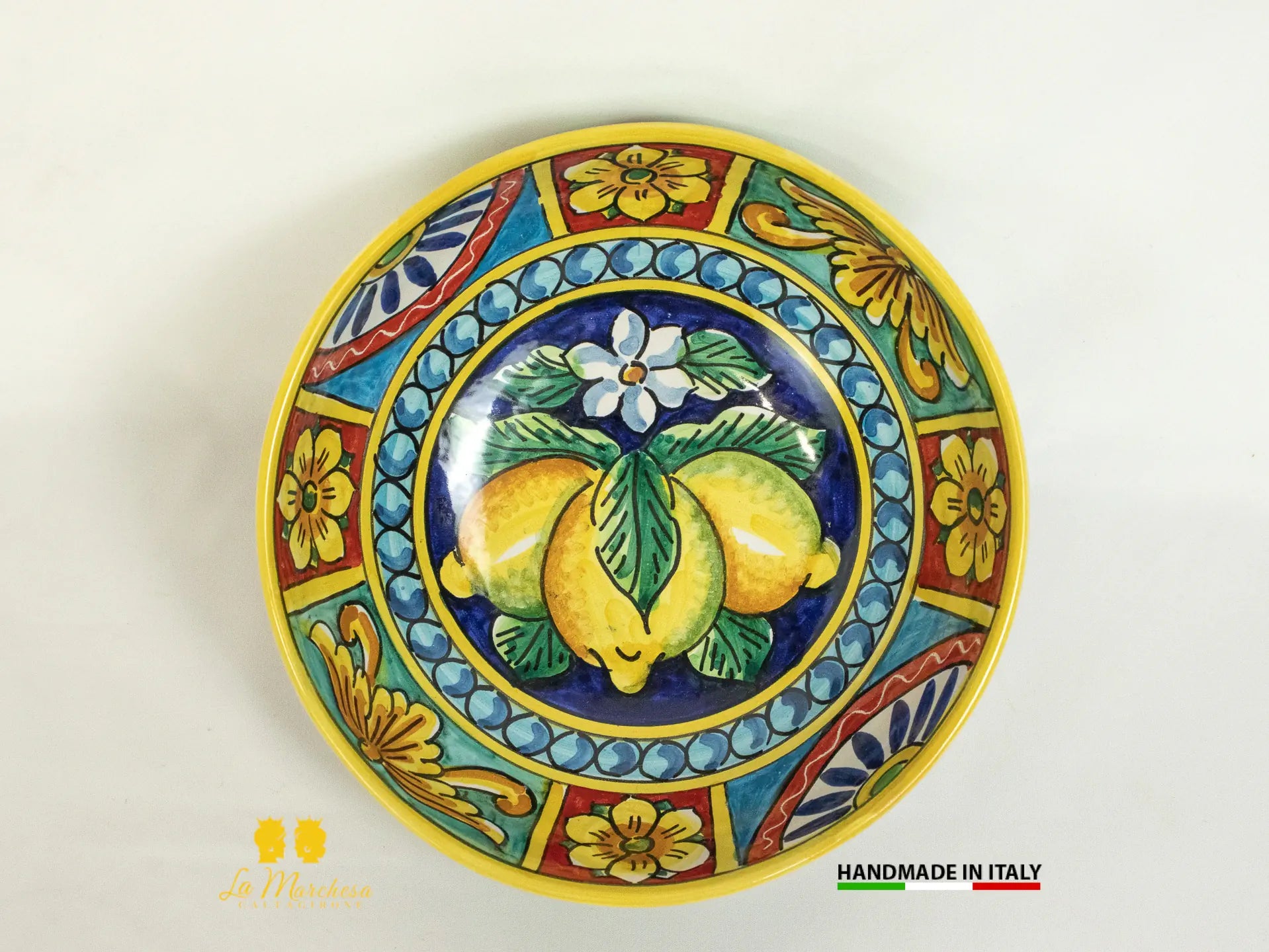 Ciotola in Ceramica di Caltagirone Tonda Vari Decori e Modelli