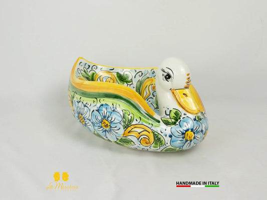 Papera Ciotola in Ceramica di Caltagirone decorata