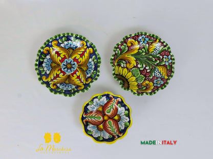 Ciotola Orlata Decorata in Ceramica di Caltagirone - Vari Modelli