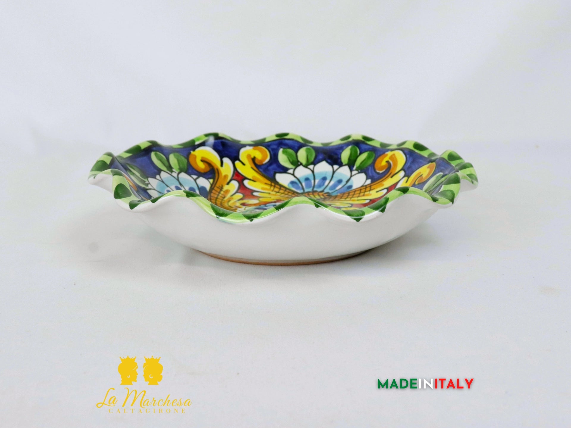 Ciotola Orlata Decorata in Ceramica di Caltagirone - Vari Modelli