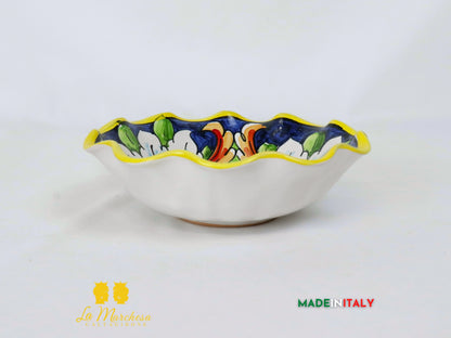 Ciotola Orlata Decorata in Ceramica di Caltagirone - Vari Modelli