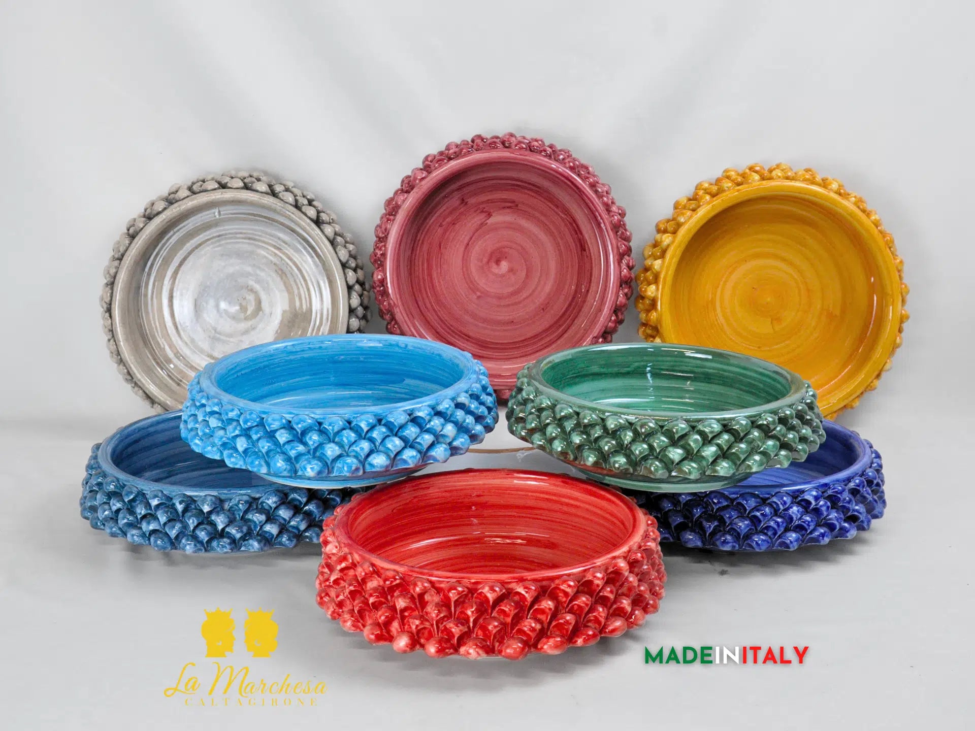 Ciotola Svuota Tasche in Ceramica di Caltagirone Pigna - Vari Colori