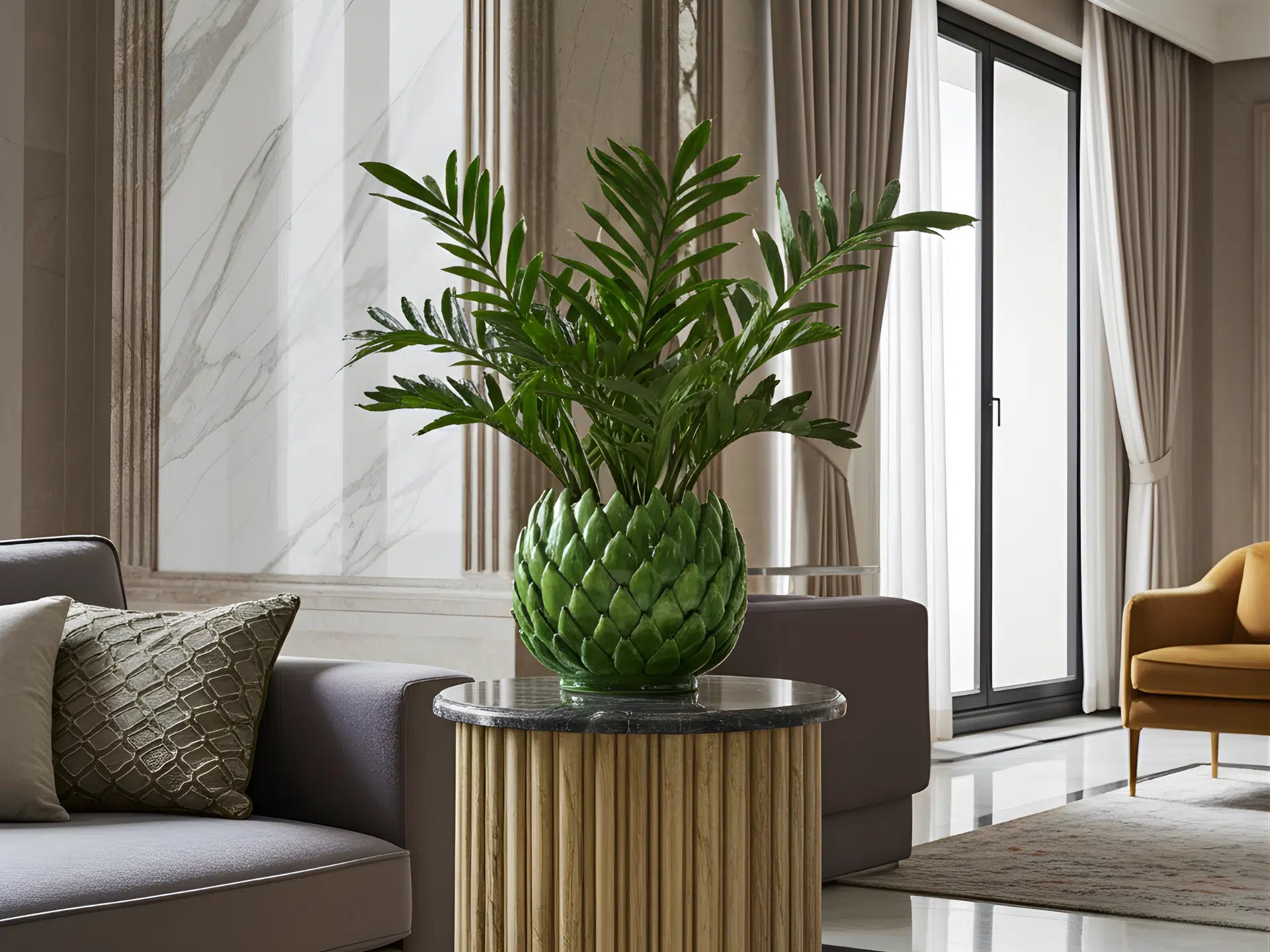 Portavaso Ciotola Carciofo in Ceramica di Caltagirone - Varie Misure