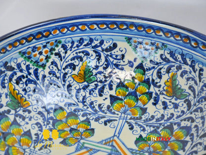 Ciotola Decoro '600 in Ceramica di Caltagirone Serie DELUXE - Varie Misure