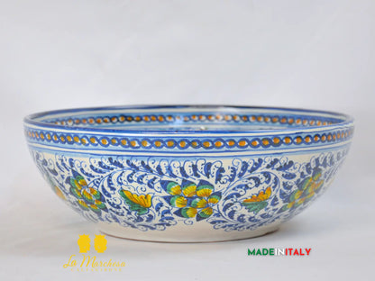 Ciotola Decoro '600 in Ceramica di Caltagirone Serie DELUXE - Varie Misure