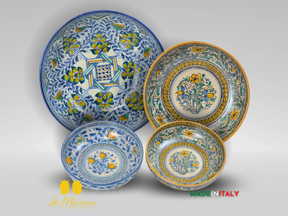 Ciotola Decoro '600 in Ceramica di Caltagirone Serie DELUXE - Varie Misure