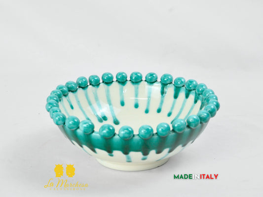 FINE SERIE - Centrotavola Ciotola Pigna in Ceramica di Caltagirone 21 cm