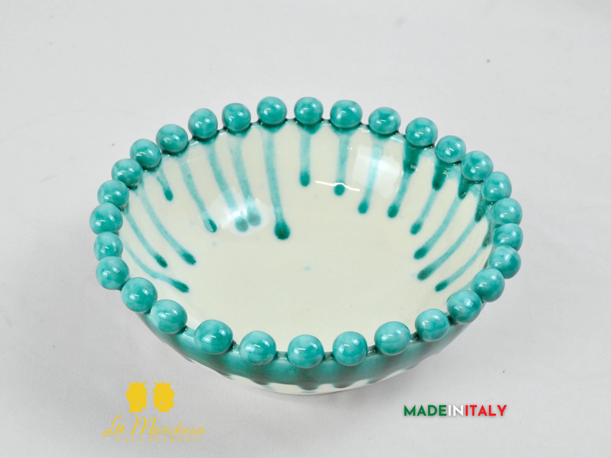 FINE SERIE - Centrotavola Ciotola Pigna in Ceramica di Caltagirone 21 cm