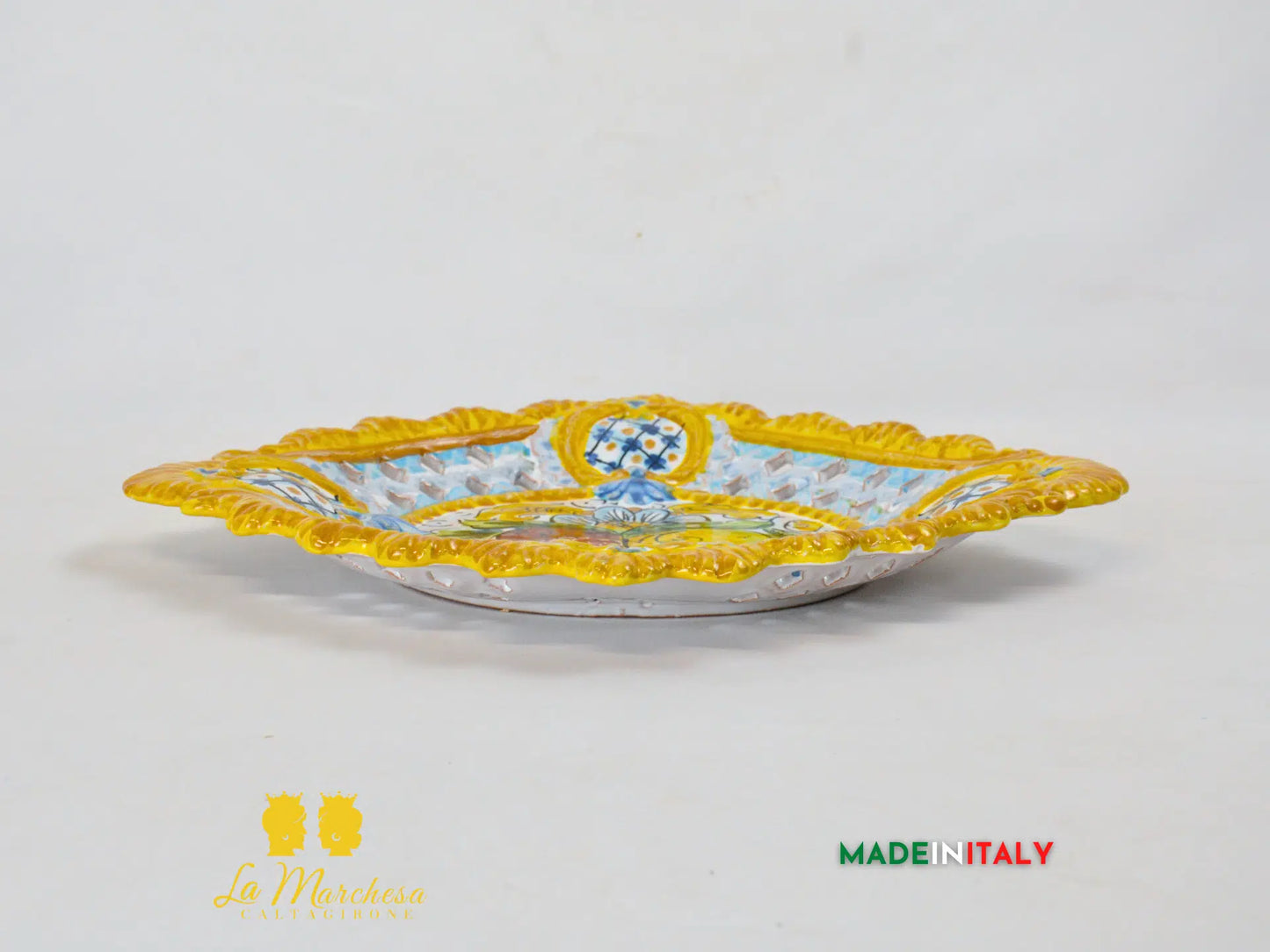Vassoio Merlato Frutta in Ceramica di Caltagirone 35cm
