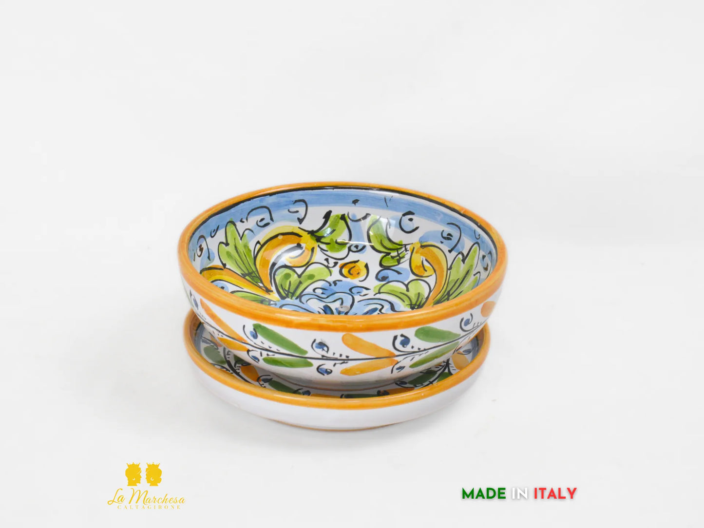 Ciotola Scola Mozzarella in Ceramica di Caltagirone