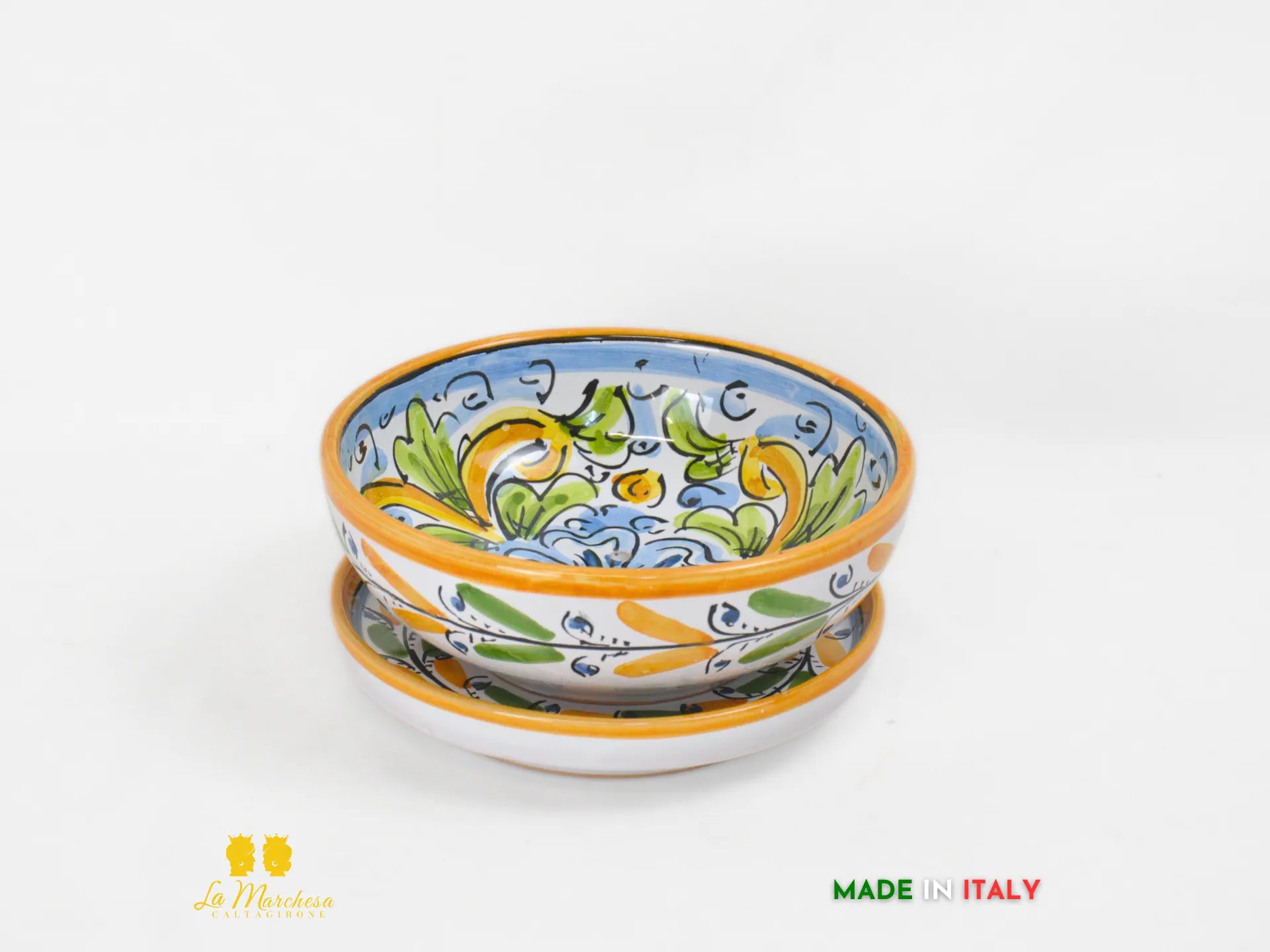 Ciotola Scola Mozzarella in Ceramica di Caltagirone