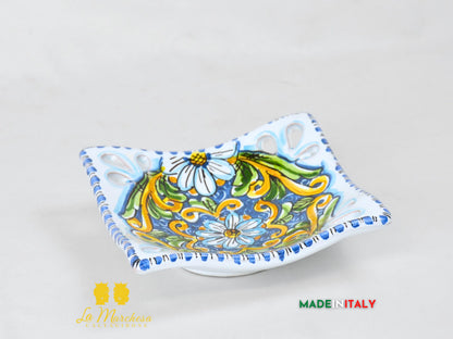 Ciotola Svuotatasche in Ceramica di Caltagirone 17cm - Vari Colori