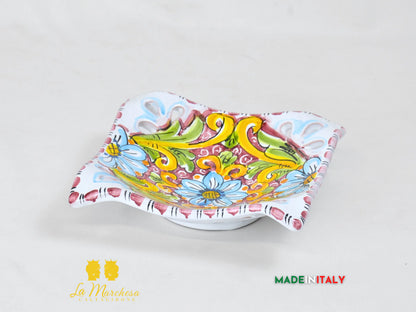 Ciotola Svuotatasche in Ceramica di Caltagirone 17cm - Vari Colori