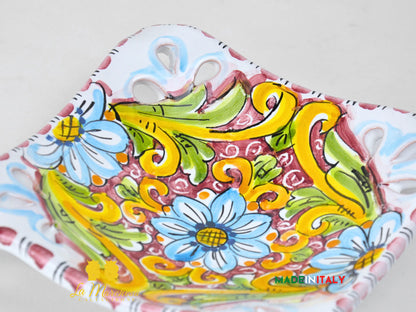 Ciotola Svuotatasche in Ceramica di Caltagirone 17cm - Vari Colori