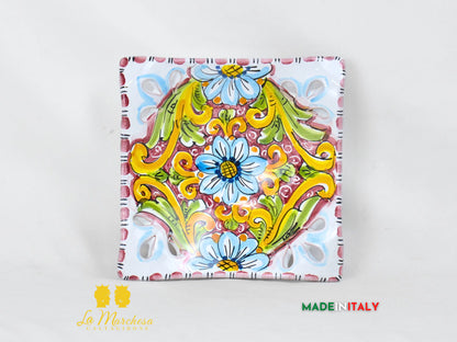 Ciotola Svuotatasche in Ceramica di Caltagirone 17cm - Vari Colori