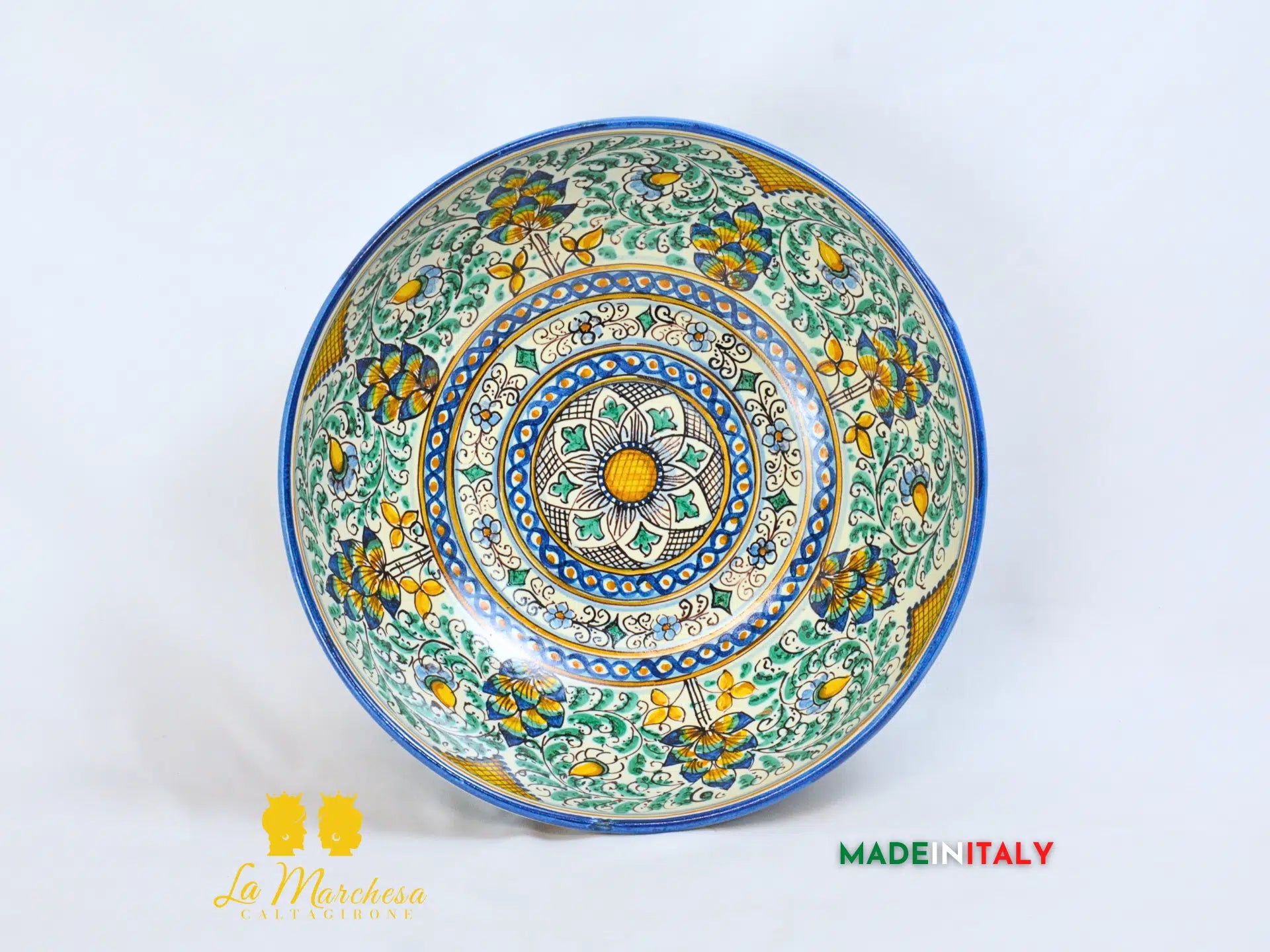 Ciotola Decoro 600 in Ceramica di Caltagirone Serie DELUXE - Varie Misure