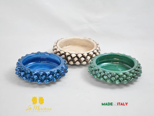 Ciotola in Ceramica di Caltagirone Pigna 16cm - vari colori