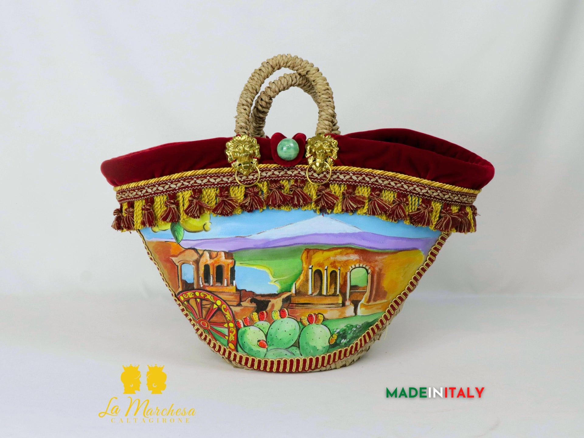 FINE SERIE Coffa in Vimini Artigianale Decorata - Vari Modelli