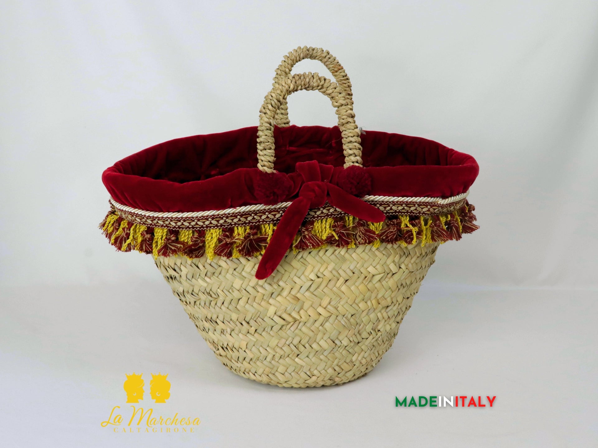 FINE SERIE Coffa in Vimini Artigianale Decorata - Vari Modelli