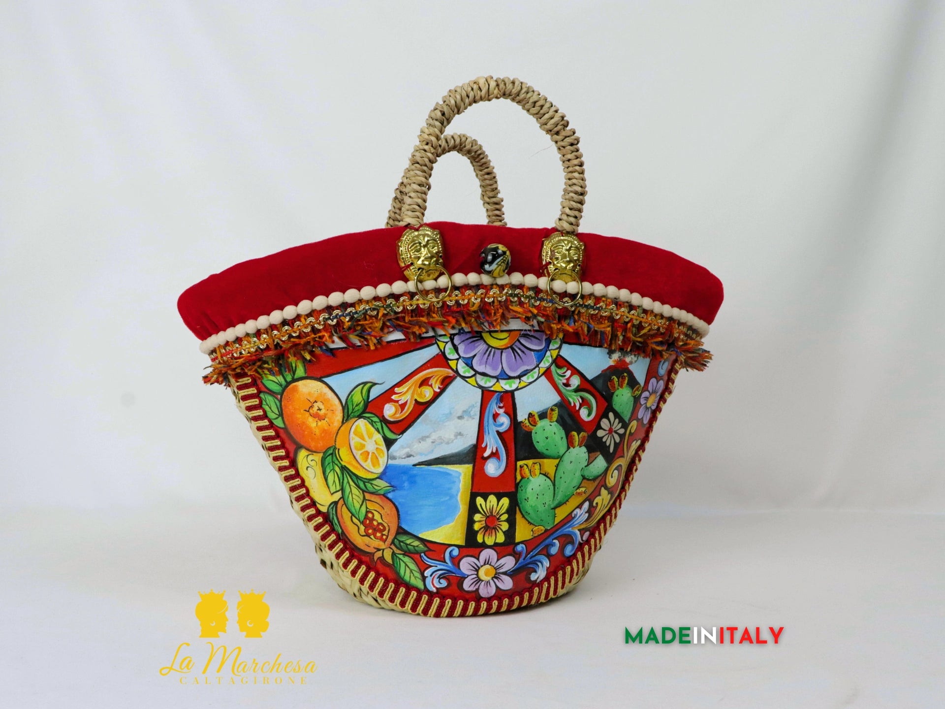 borsa siciliana decorata a mano