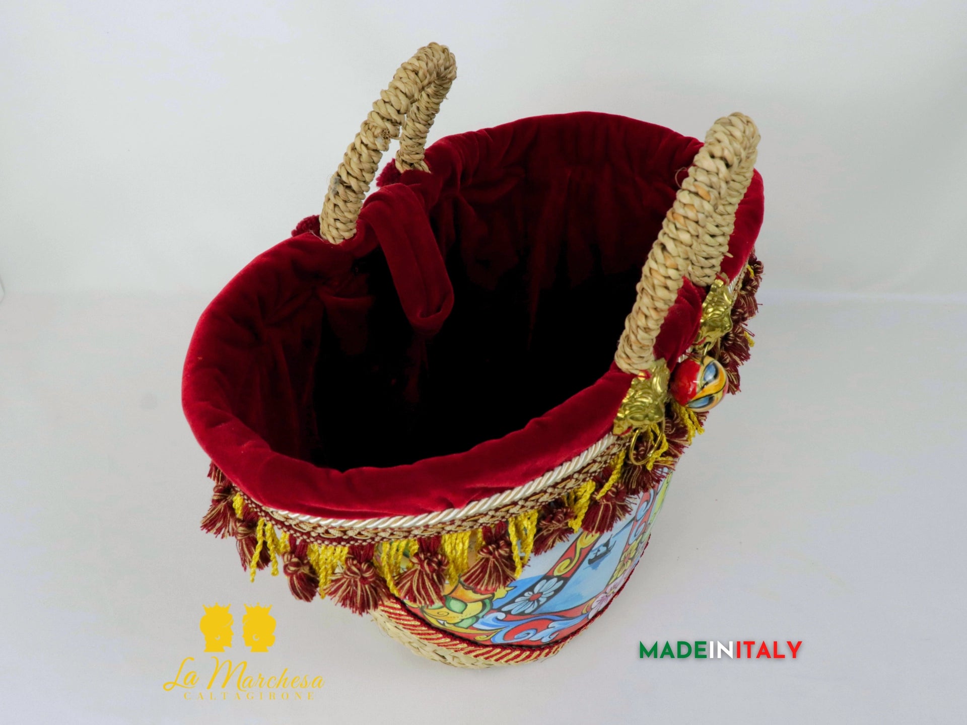 FINE SERIE Coffa in Vimini Artigianale Decorata - Vari Modelli
