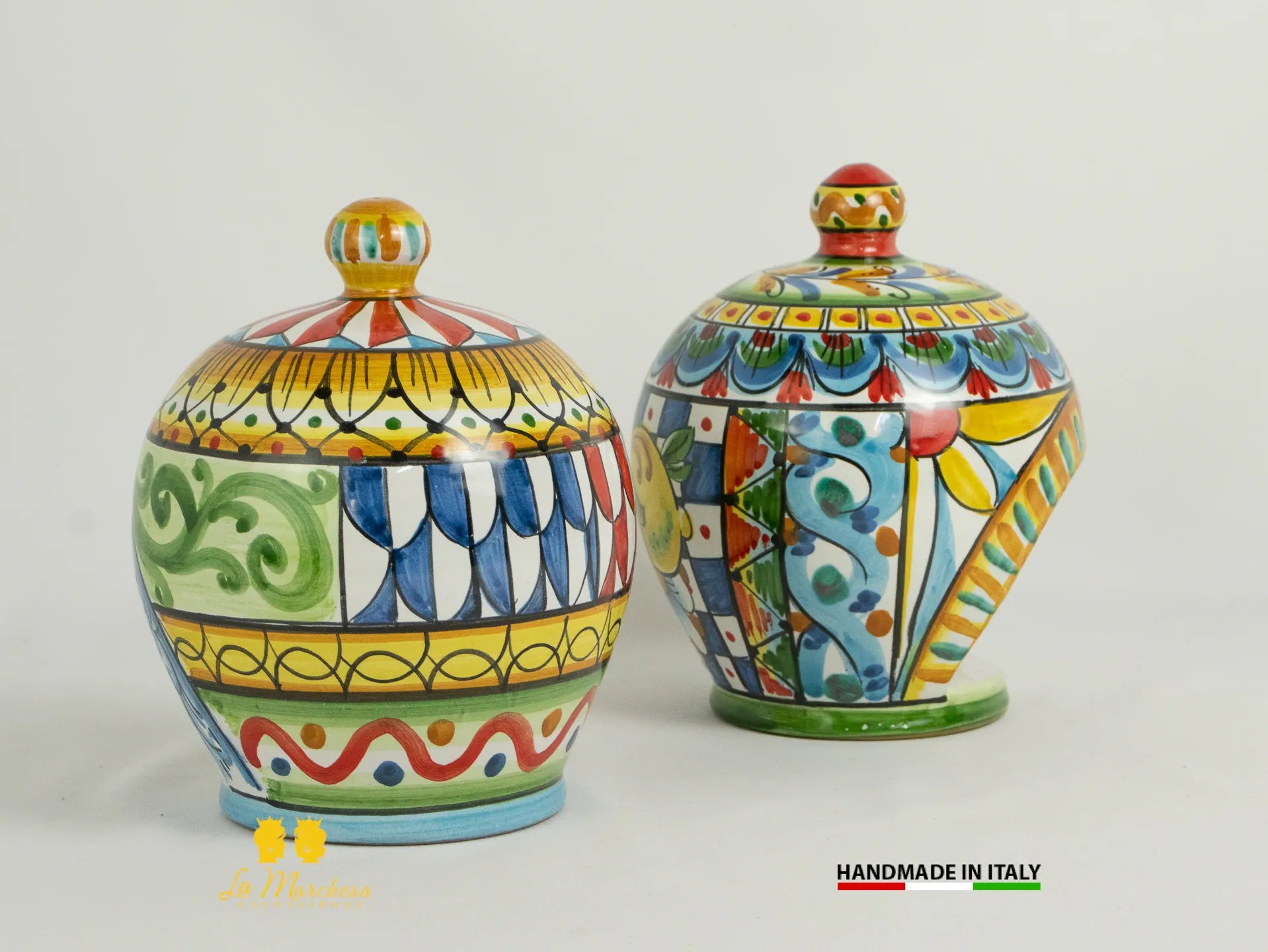 Contenitore Porta spugna cucina in Ceramica di Caltagirone decorato a mano