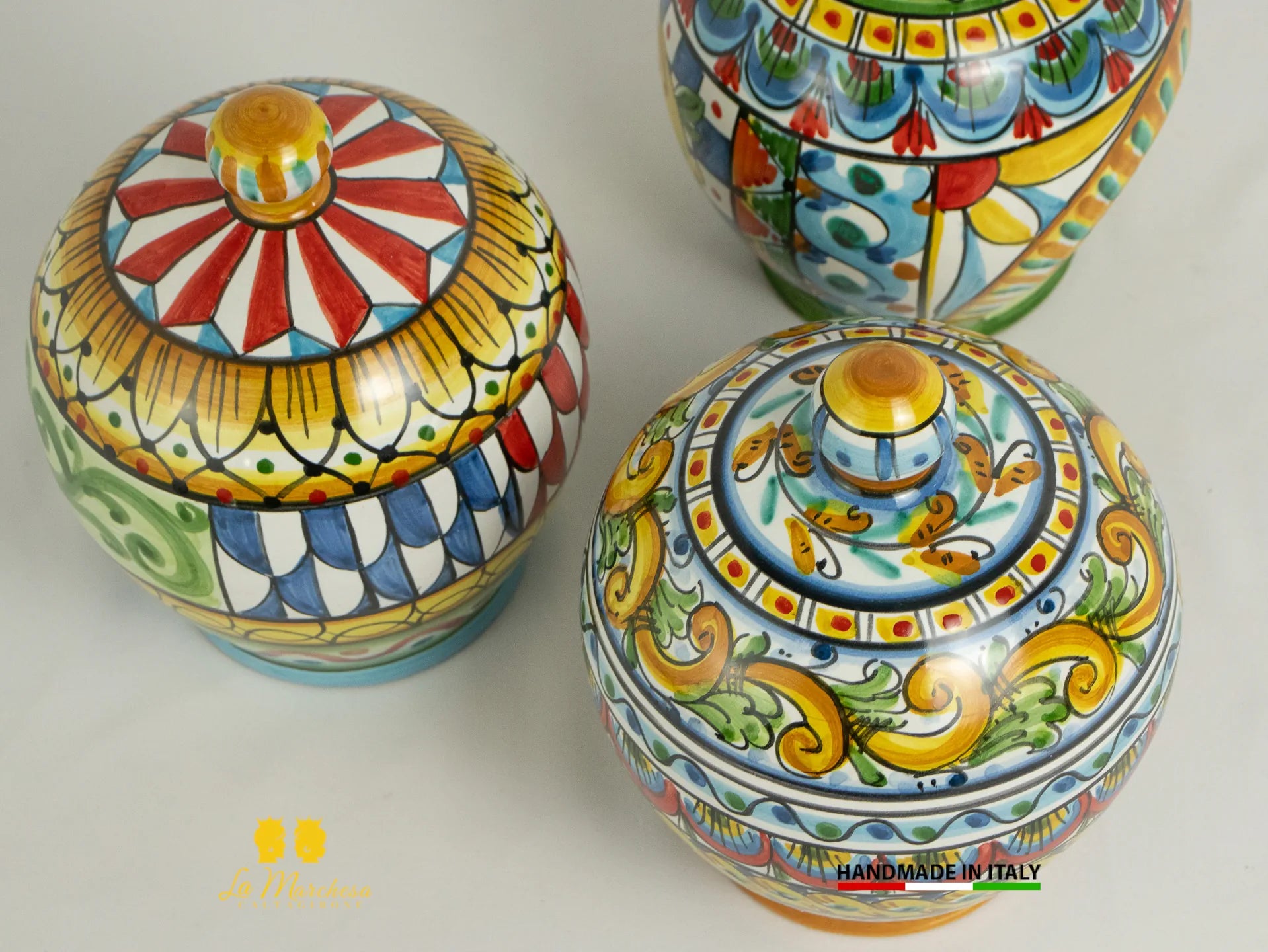 Contenitore Porta spugna cucina in Ceramica di Caltagirone decorato a mano