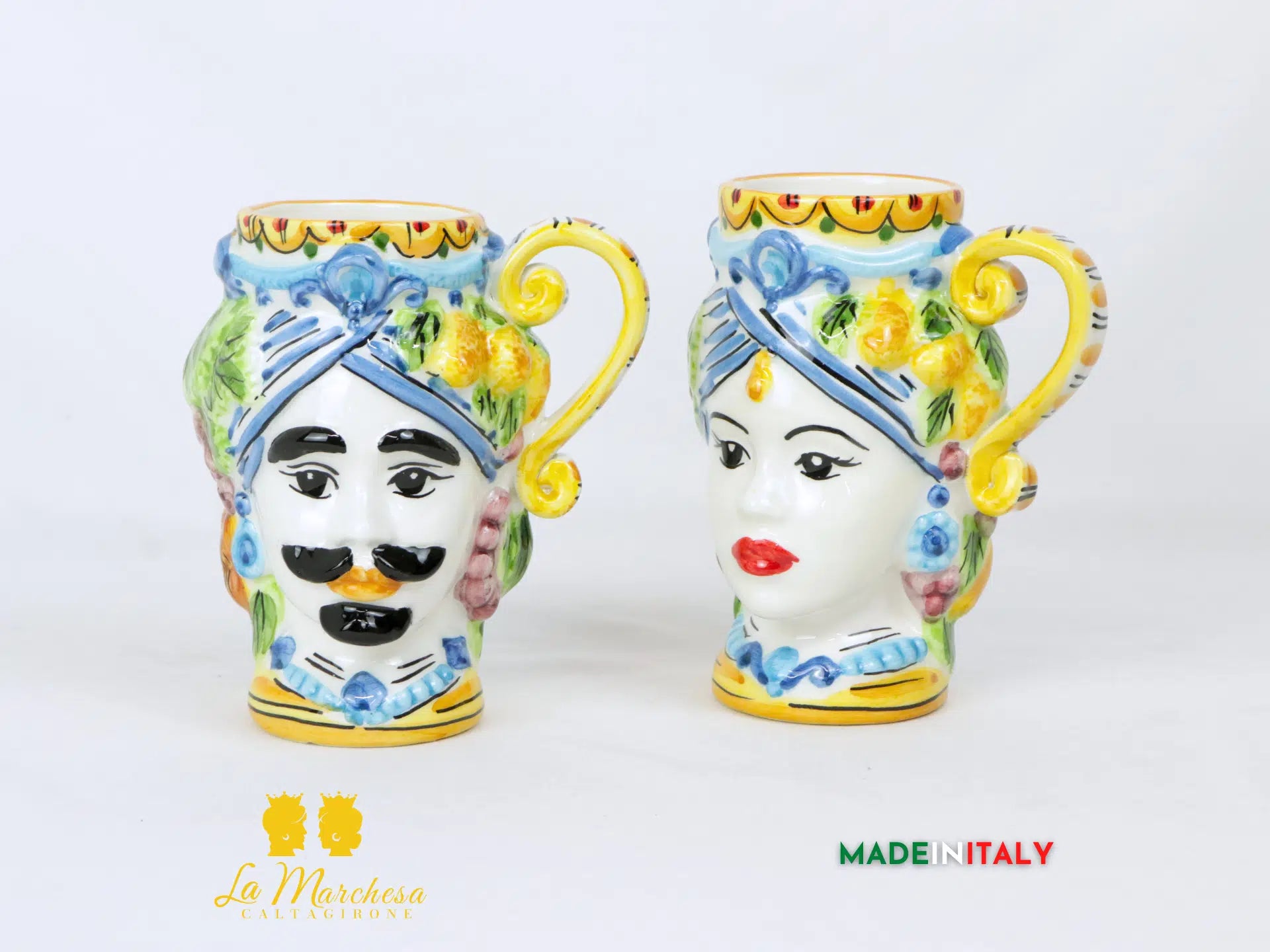 Teste di moro a tazza - tazza a forma di teste