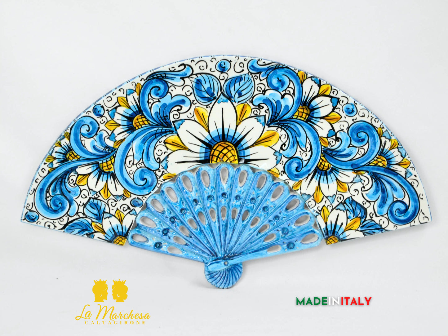 Decorazione da parete Ventaglio in Ceramica di Caltagirone - Vari decori