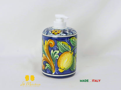 Dispenser Decorato Sapone Liquido in Ceramica di Caltagirone - Vari Decori