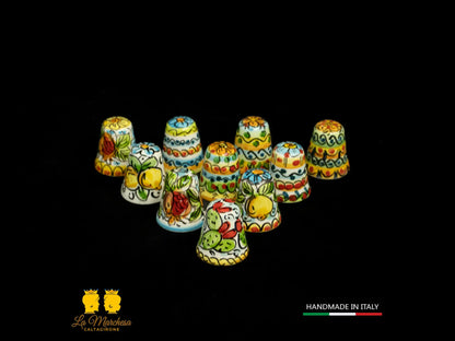 Ditale in Ceramica di Caltagirone decorato a mano