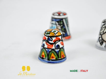Ditale Decorato a Mano in Ceramica di Caltagirone
