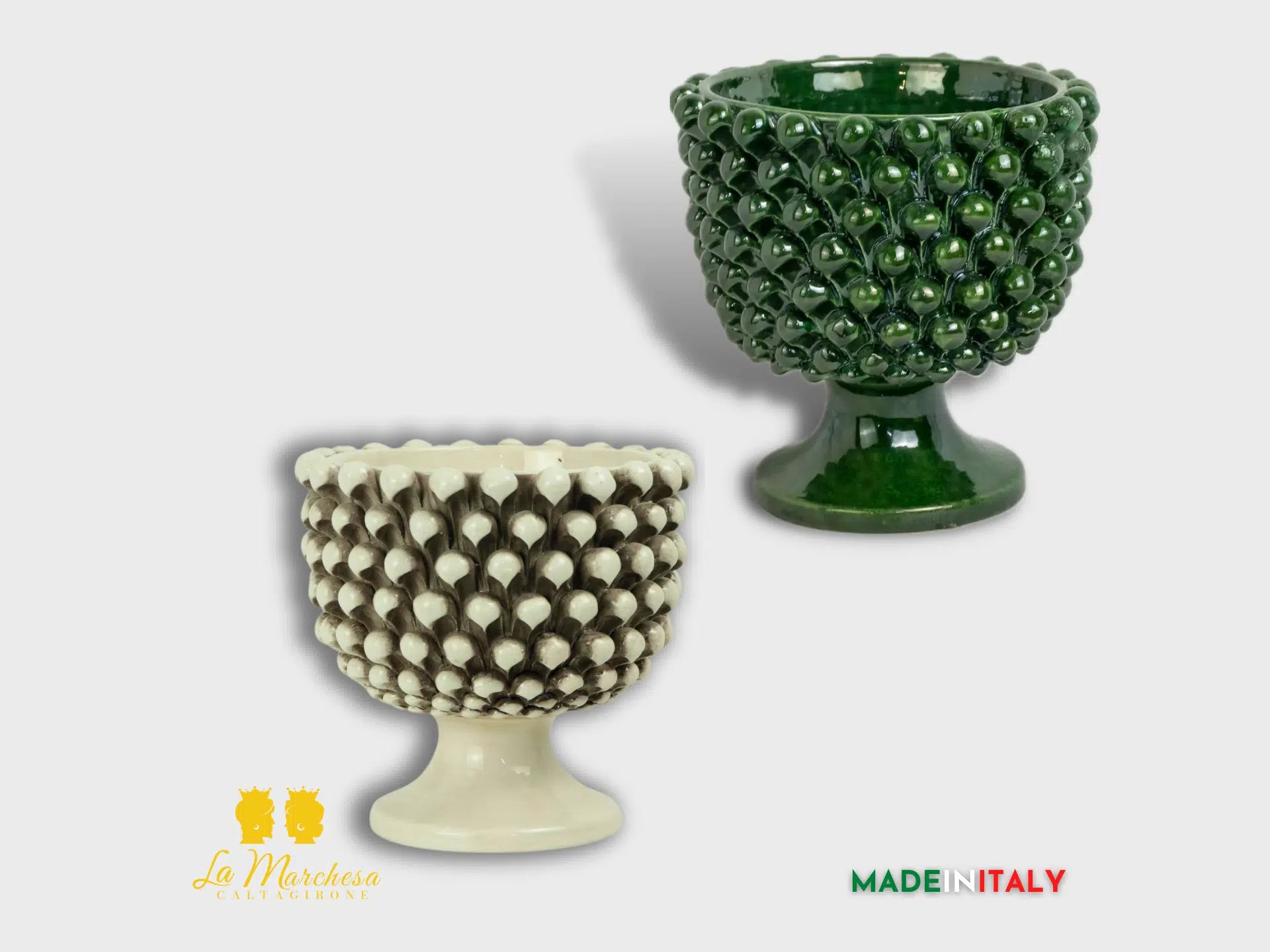 FINE SERIE - Portavaso Pigna Siciliana Ceramica di Caltagirone 22cm - Vari Modelli