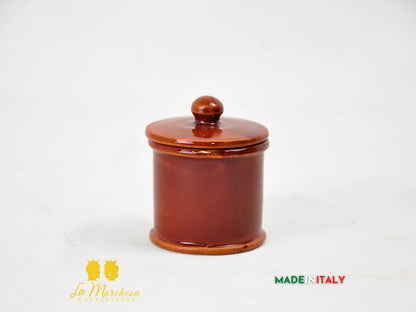 FINE SERIE - Barattolo Porta Spezie in Ceramica di Caltagirone 7 cm