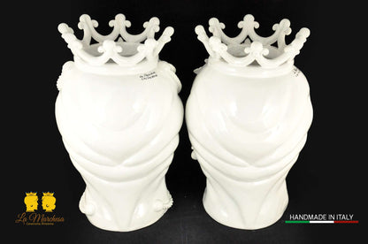 Teste di Moro ceramica di Caltagirone corona retro