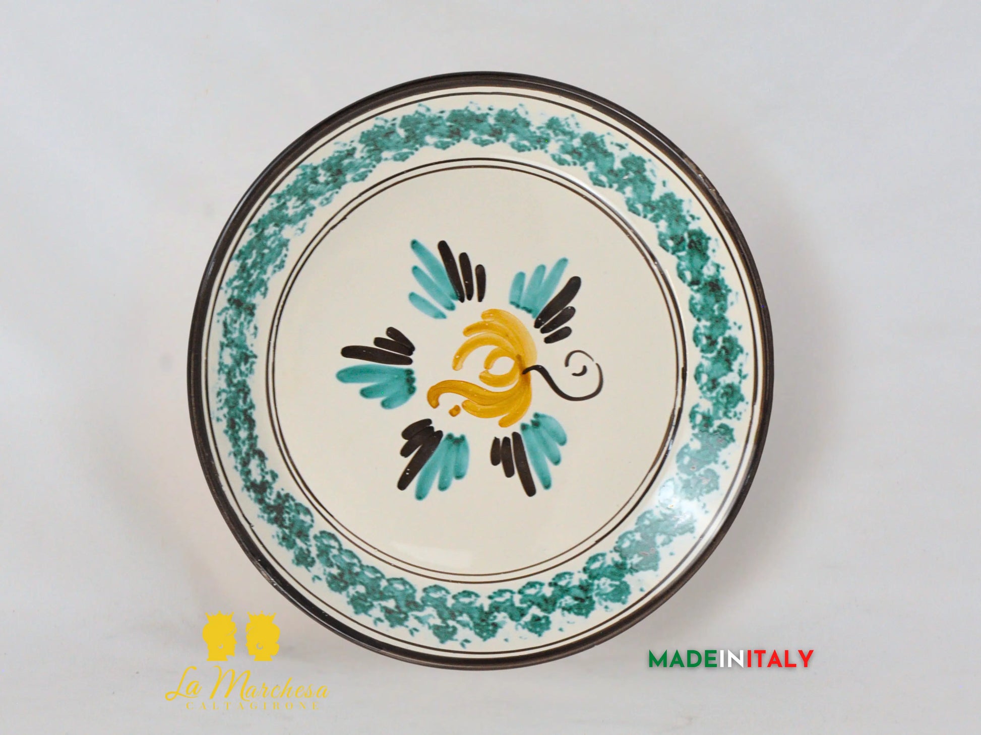 FINE SERIE - Piatto Fangotto in Ceramica di Caltagirone 26cm