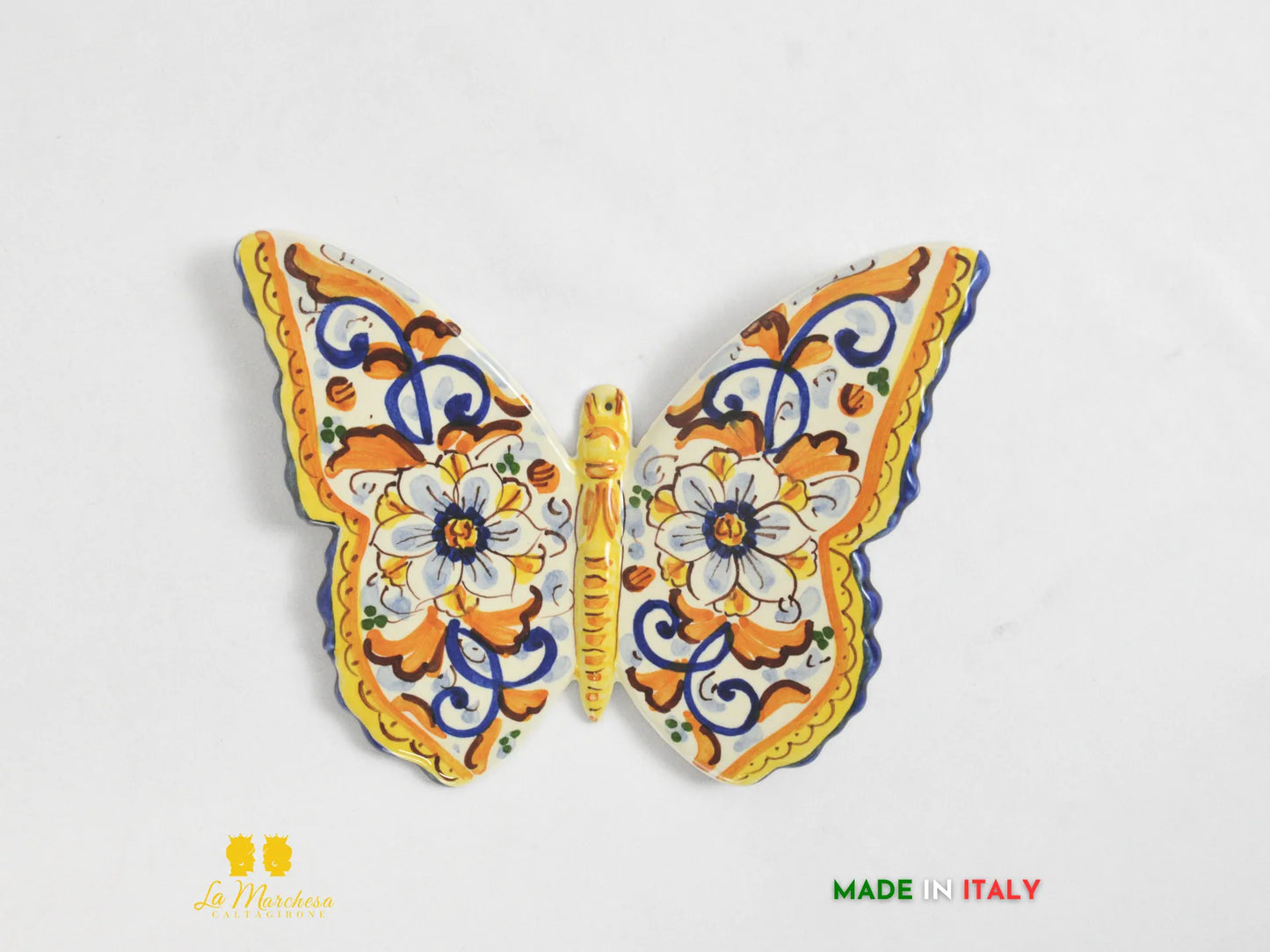 Farfalla Ceramica di Caltagirone 20cm - Vari Decori