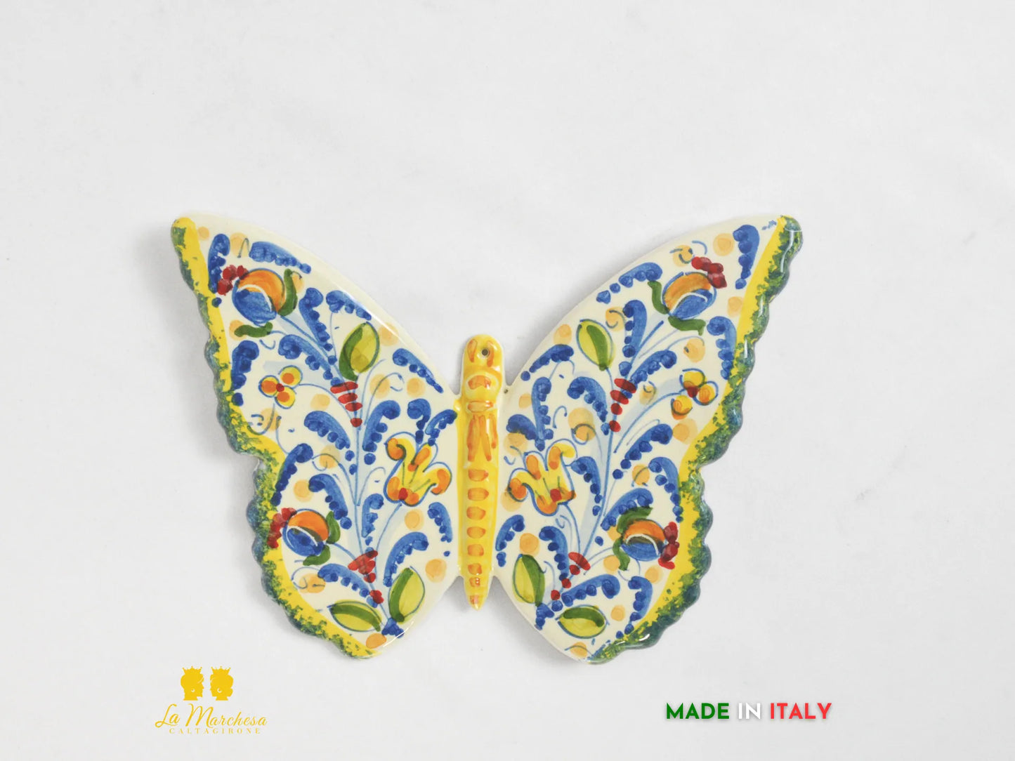 decorazione da parete farfalla in ceramica