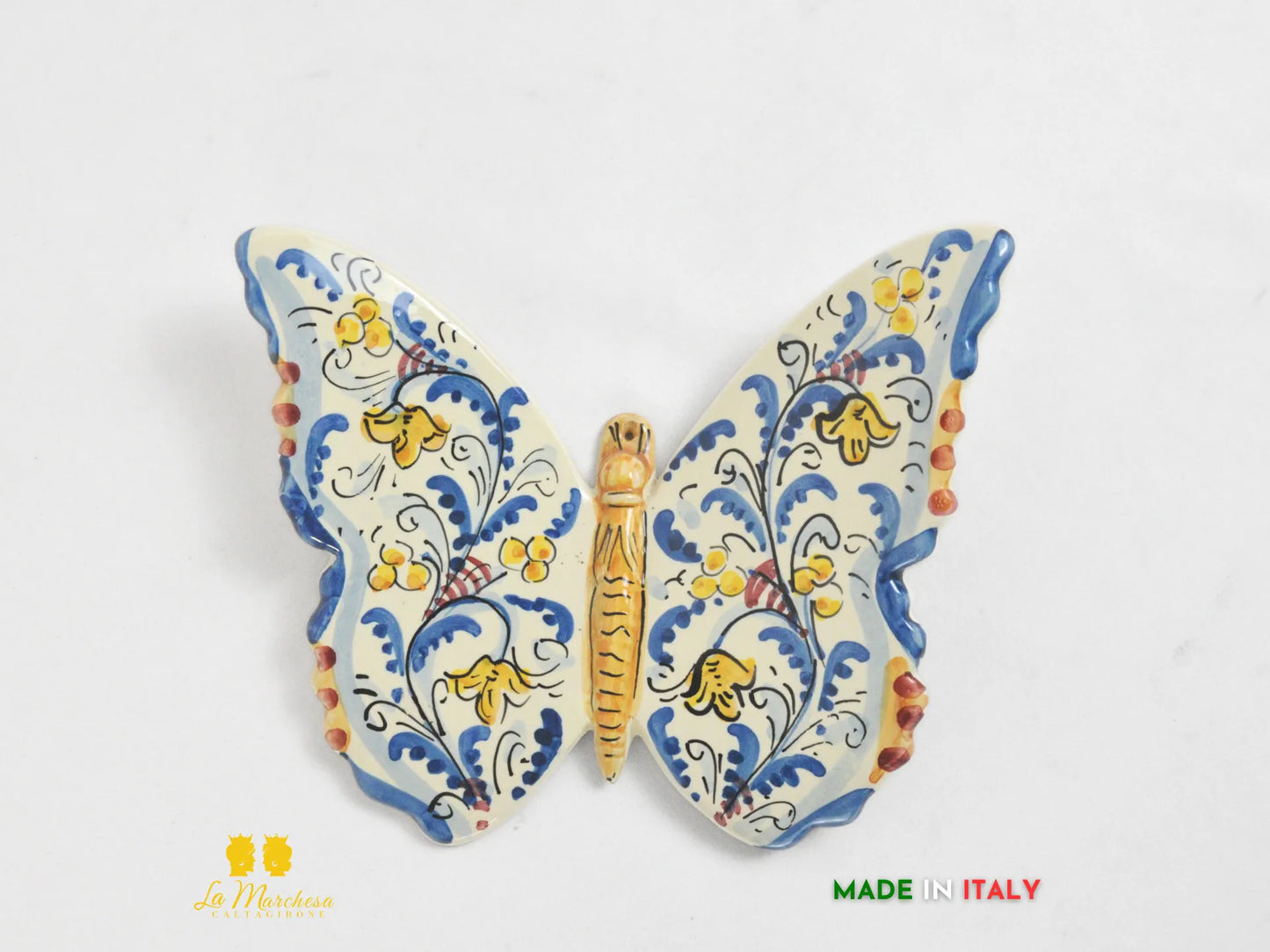 Farfalla Ceramica di Caltagirone 20cm - Vari Decori