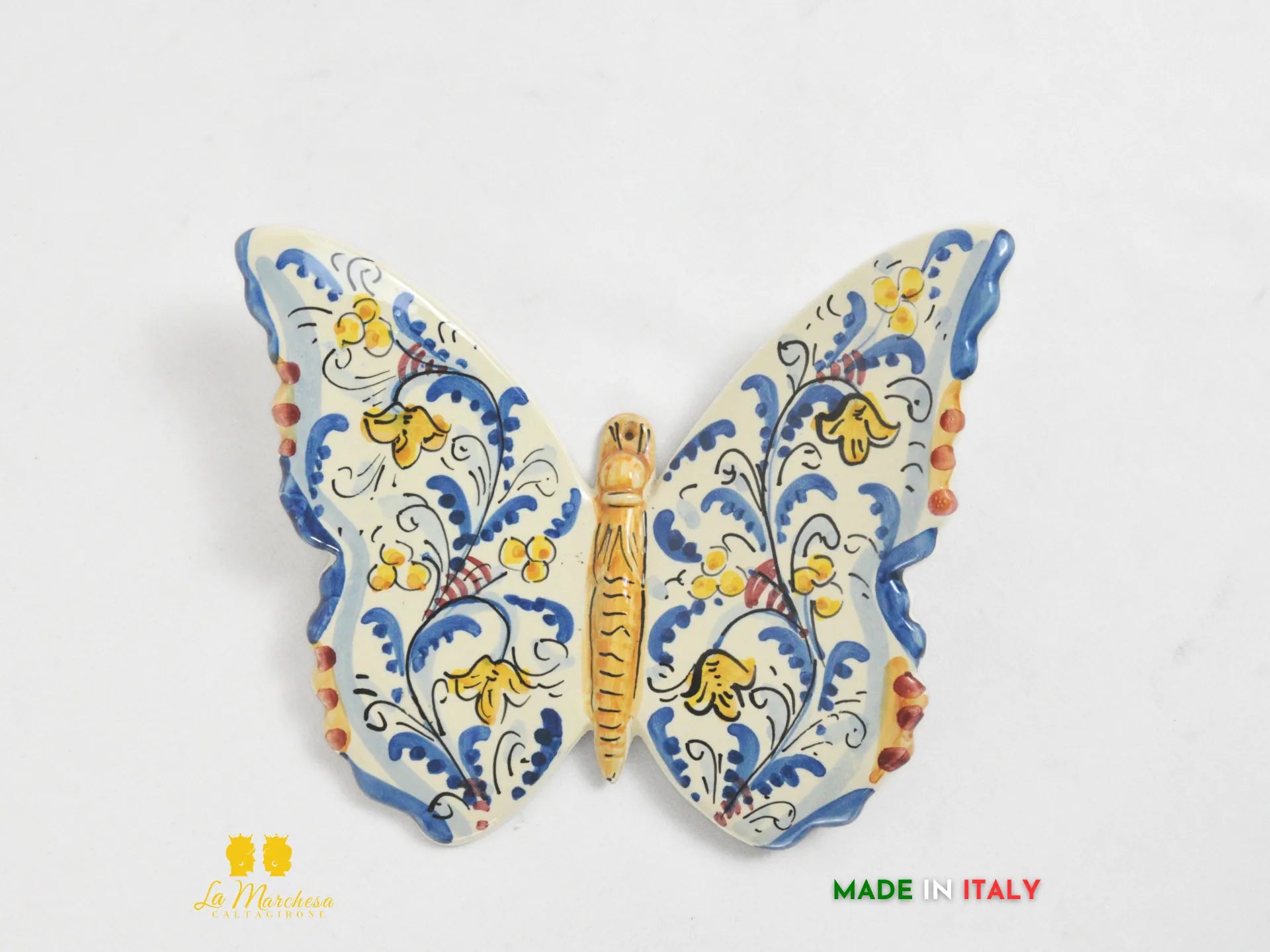 Farfalla Ceramica di Caltagirone 20cm - Vari Decori