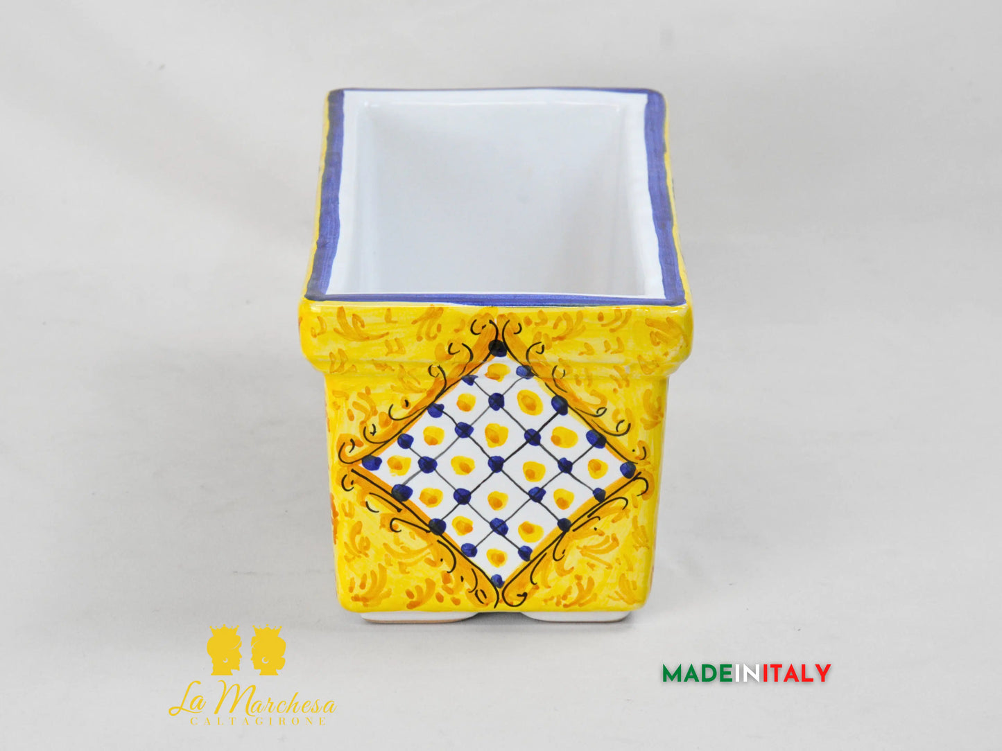 Fioriera Rettangolare in Ceramica di Caltagirone 31cm
