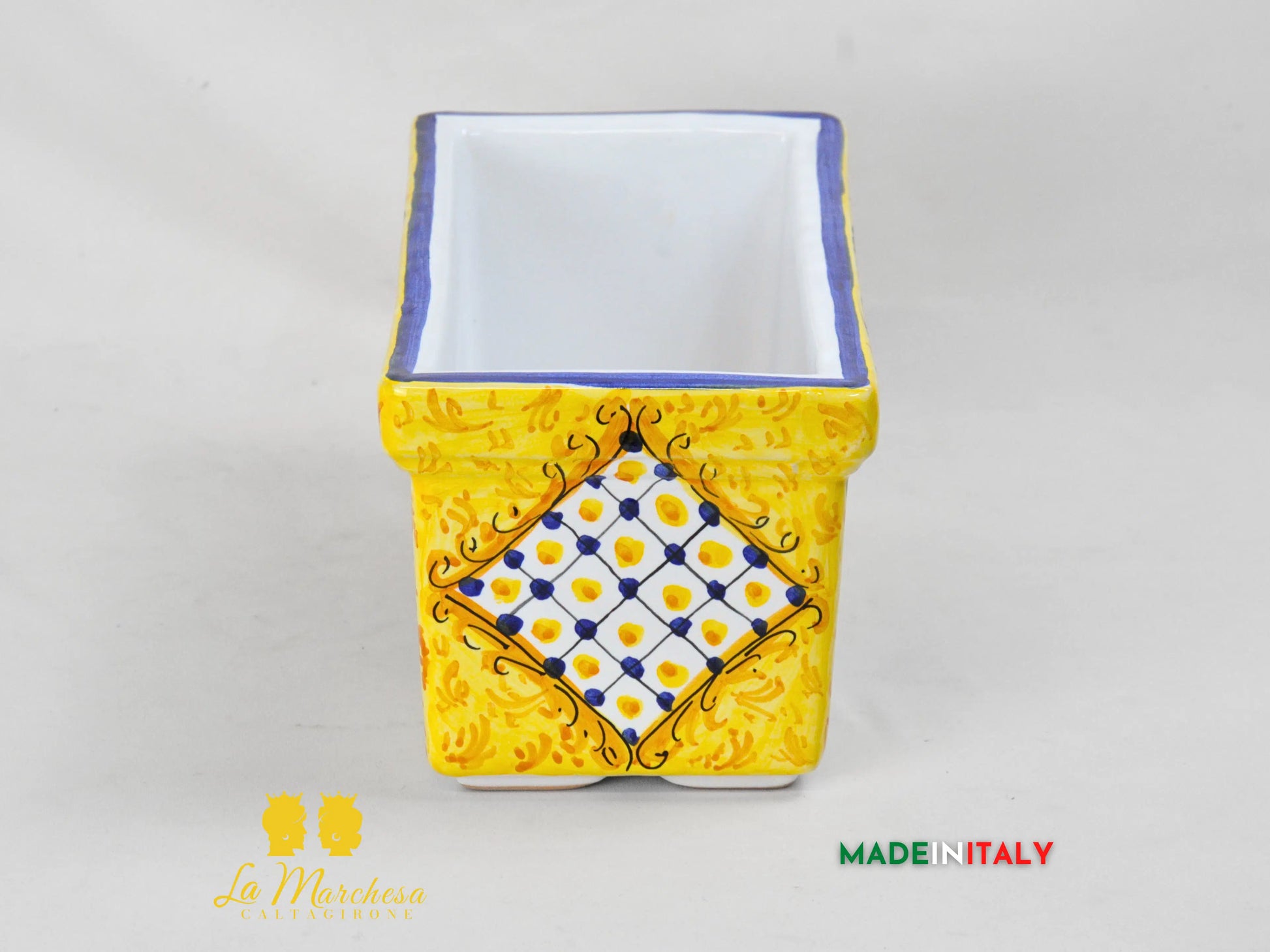 Fioriera Rettangolare in Ceramica di Caltagirone 31cm