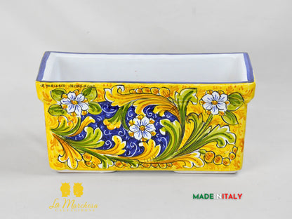 Fioriera Rettangolare in Ceramica di Caltagirone 31cm