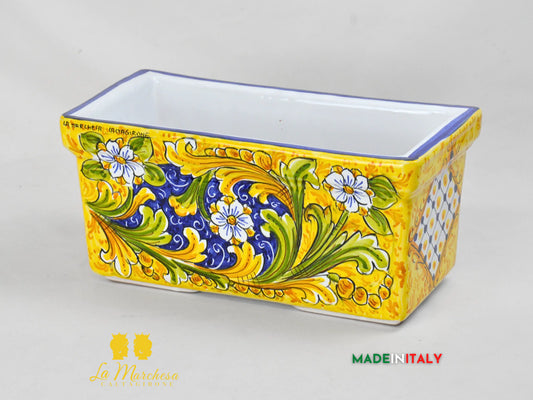 Fioriera Rettangolare in Ceramica di Caltagirone 31cm