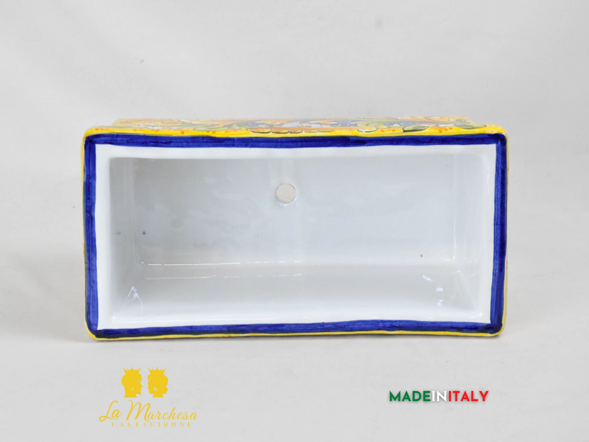 Fioriera Rettangolare in Ceramica di Caltagirone 31cm
