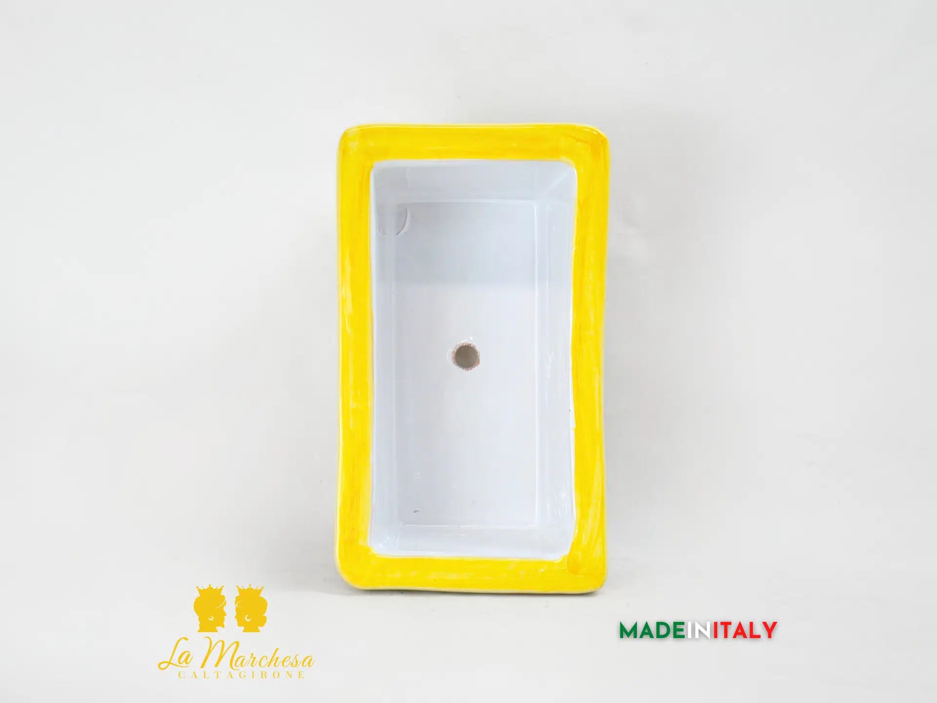 Fioriera da esterno rettangolare ceramica di Caltagirone 23cm - Vari Decori