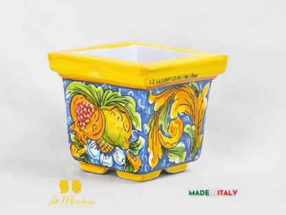 Fioriera da Esterno in Ceramica di Caltagirone Frutta 13cm