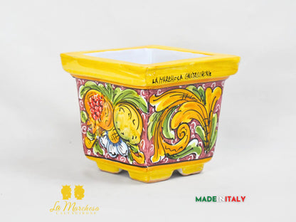 Fioriera da Esterno in Ceramica di Caltagirone Frutta 13cm
