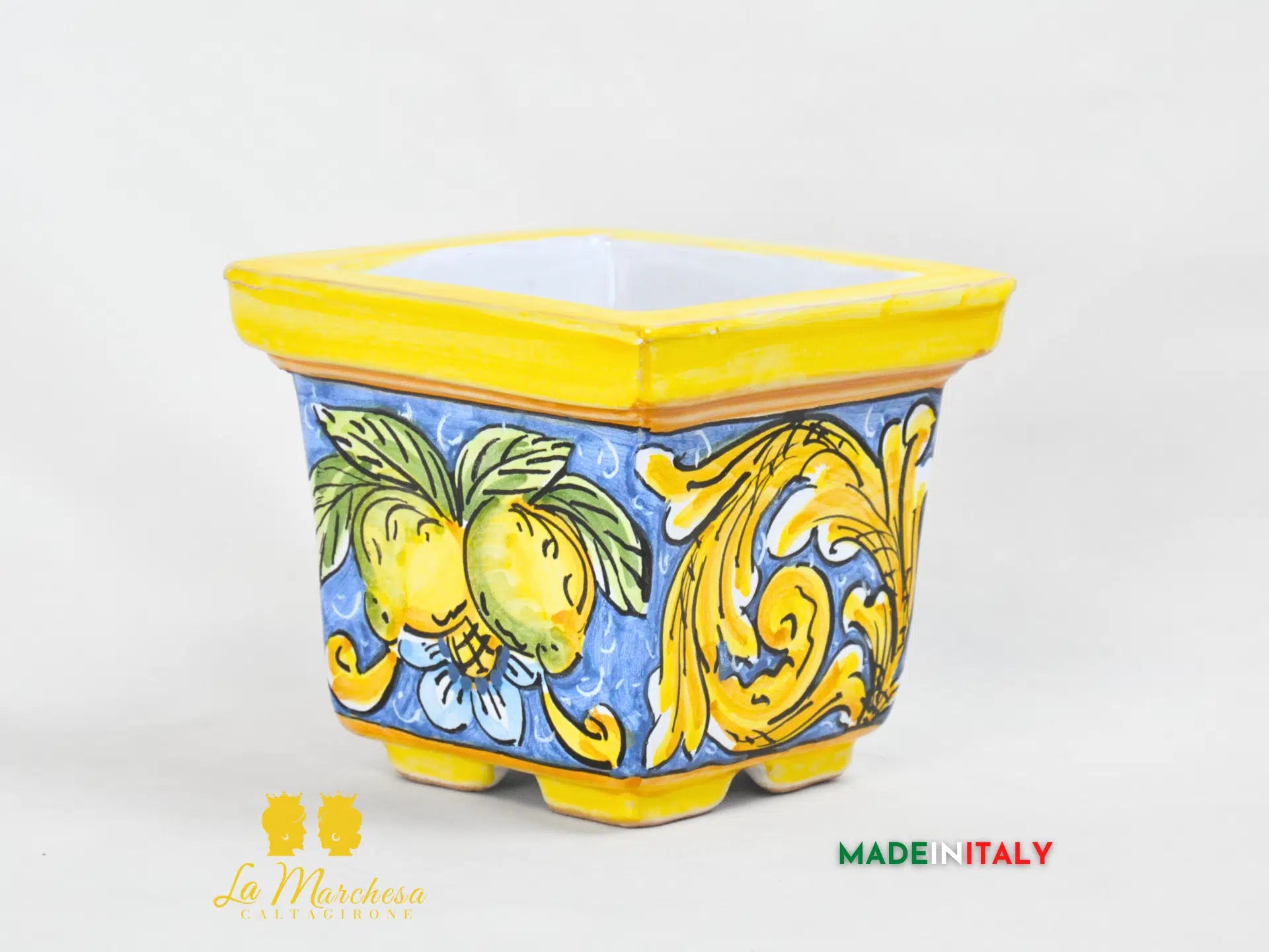 Fioriera da Esterno in Ceramica di Caltagirone Frutta 13cm