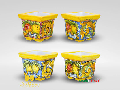 Fioriera da Esterno in Ceramica di Caltagirone Frutta 13cm